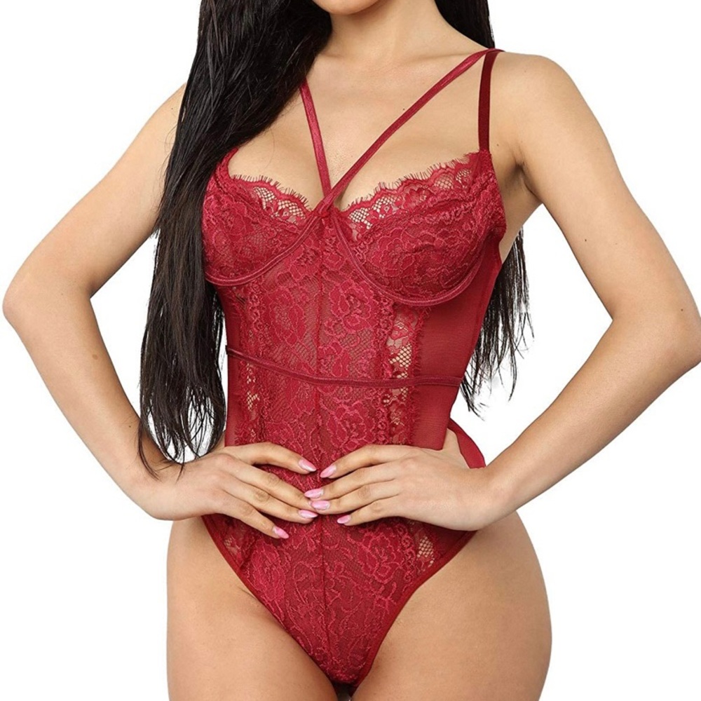 Brand new red teddy bodysuit